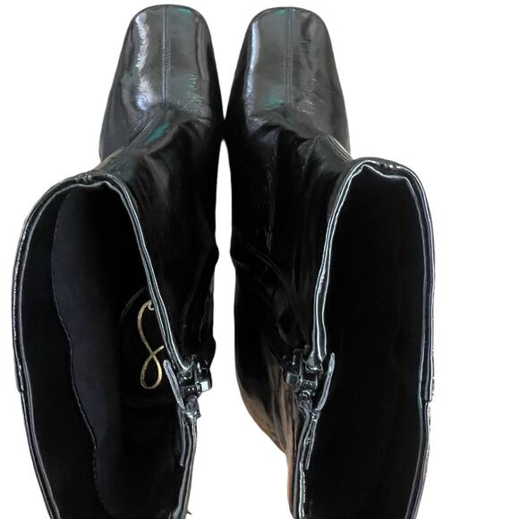 NWOT Sam Edelman Codie 2 Black Patent Leather Boots – Sz 8.5 - Picture 6 of 8